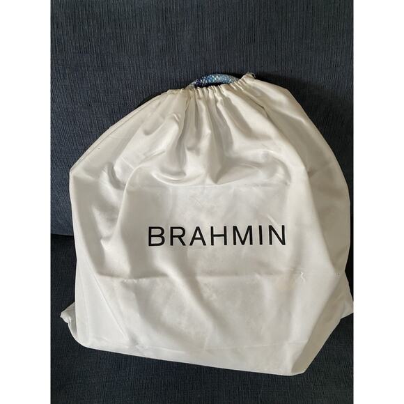 Brahmin Leather Handbag Large Duxbury Satchel - Joyful Oceangrove BRAND NEW - Picture 4 of 13